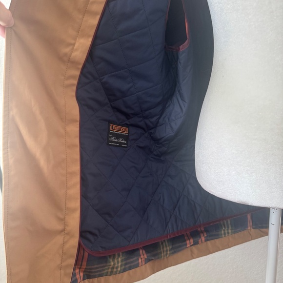 New Brooks Brothers Removable Lining Barn Coat Tan Men's Size L - Picture 5 of 16